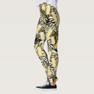 Leggings Nouvelles années de champagne de feux d'artifice