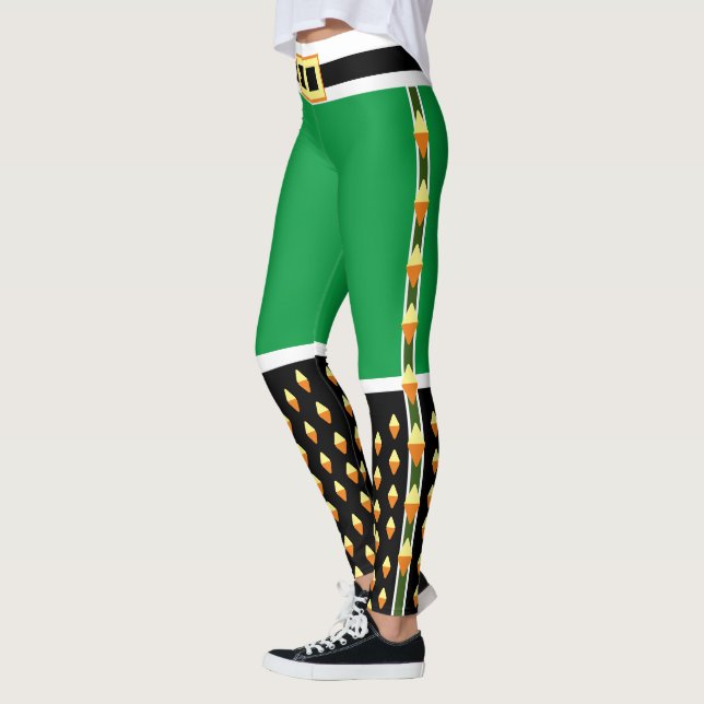 Leggings Novelty Green Elf Jouet de Noël Soldat (Gauche)