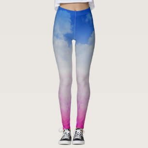 Leggings Nuages de couleur deux