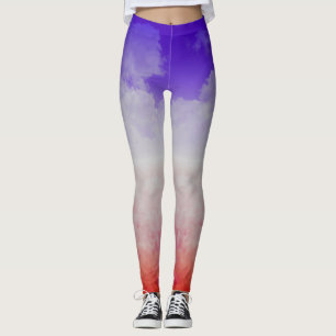Leggings Nuages de couleur trois
