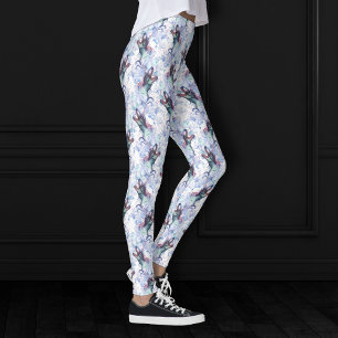 Leggings Nuages de Dinocorn Dinosaure à cornes de licorne