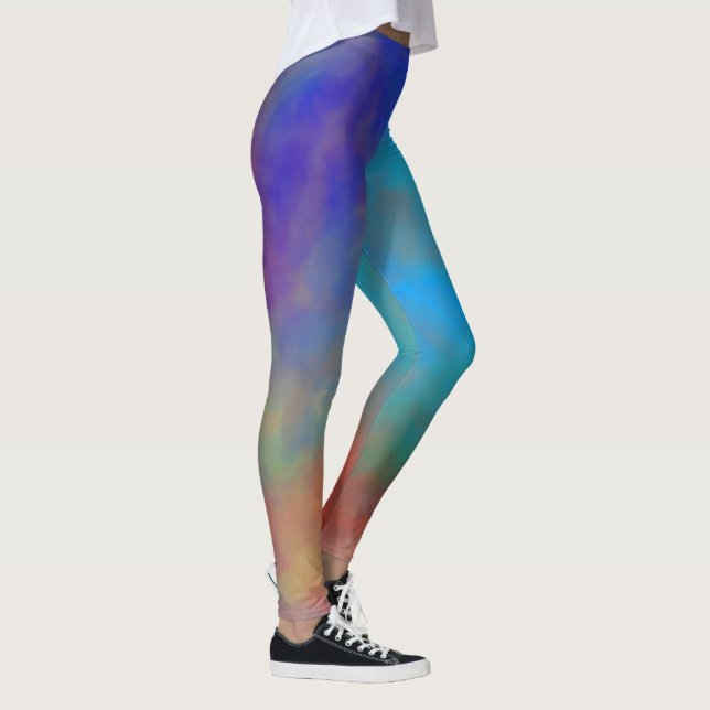 Leggings Nuages de marbre coloré (Droite)