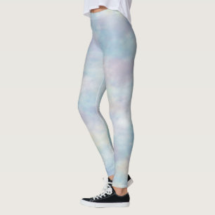 Leggings Nuages pastel multicolores