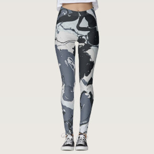 Leggings Nuances de gris monochrome moderne abstrait