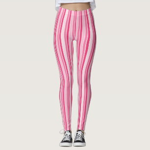 Leggings Nuances de rayures roses