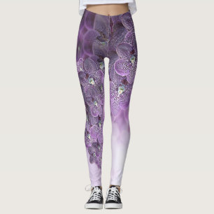 Leggings Nuances d'orchidées violettes