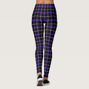 Leggings Nuits Plaid Violet Légendes d'Emo gothique Punk