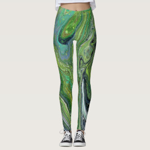 Leggings Obsession 3 Légendes Abstraites vert sauvage
