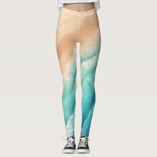 Leggings Ocean Beach Sea Watercolor (UMMER)