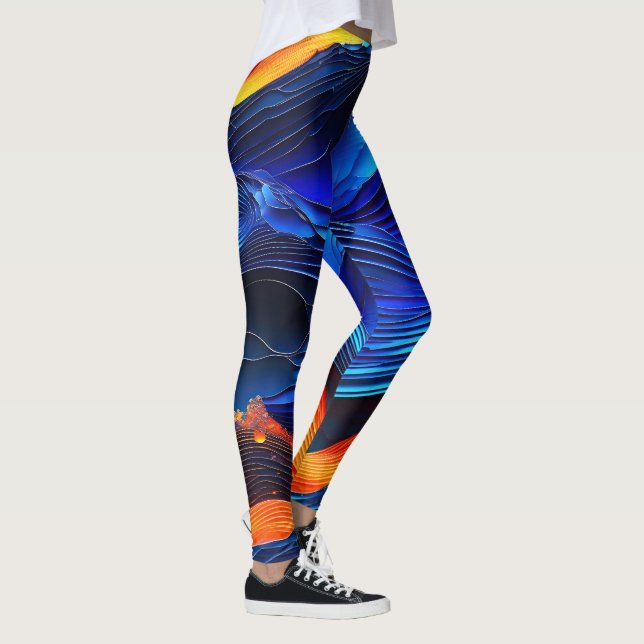 Leggings Ocean Lava "Aquaflame" (Droite)