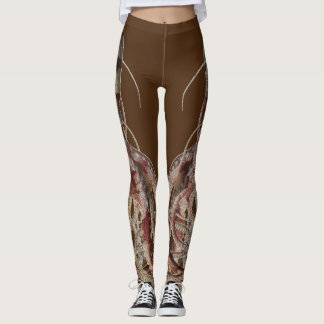 Leggings Octopus à double anneau bleu - Face latérale