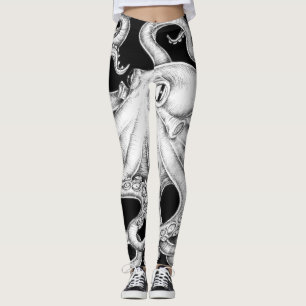 Leggings Octopus Encre Noire Et Blanche