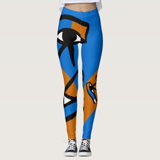 Leggings OEil de Horus| Hiéroglyphes Cool modernes (Devant)