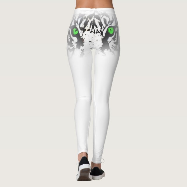 LEGGINGS OEIL DES GUÊTRES DE TIGRE - CONCEPTION BLANCHE DE (Dos)