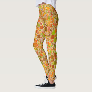 Leggings Oeuvre Abstraite géométrique Carrelée Echo Auto