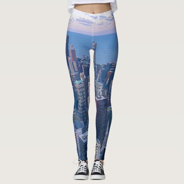 Leggings Oeuvre d'architecture de Chicago| (Devant)