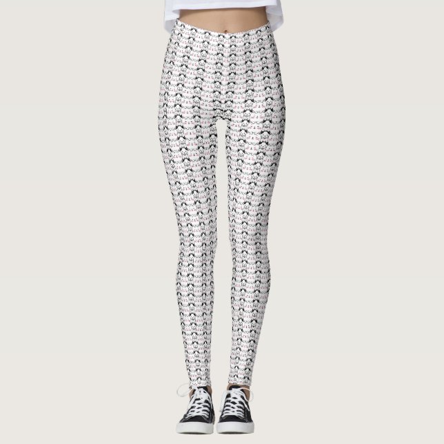 Leggings Oeuvre de chat | Motif de chat mignon Arrière - pl (Devant)