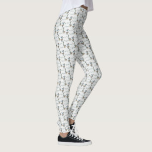 Leggings Oie de Noël en blanc