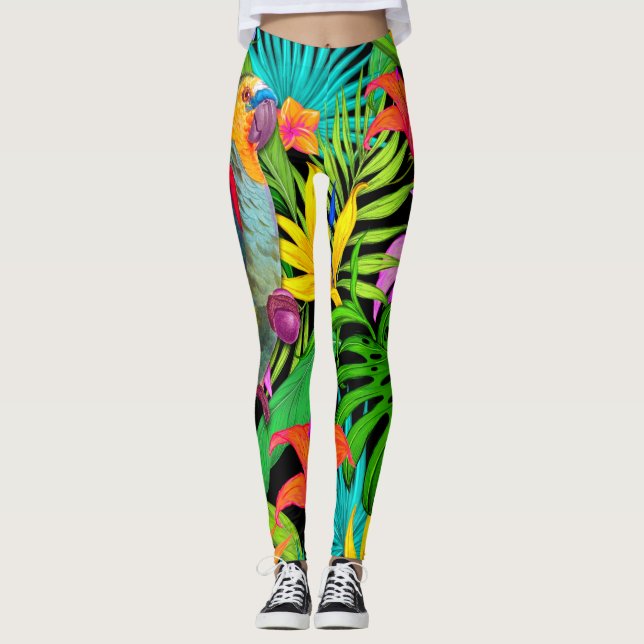 LEGGINGS OISEAU TROPICAL DE PARROT (Devant)