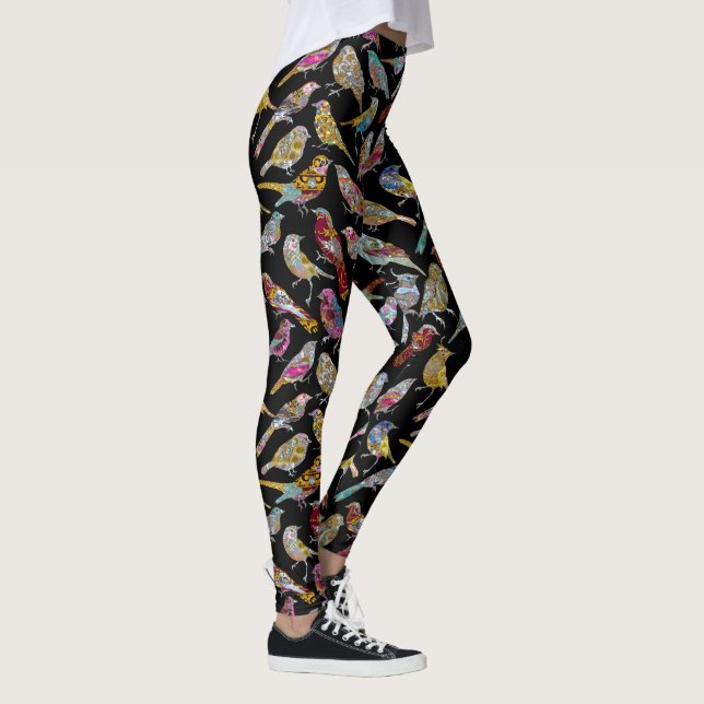 Leggings Oiseaux chanteurs perchés et élégants (Droite)