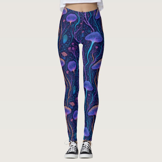 Leggings Oiseaux de mer colorés modernes (Devant)