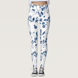Leggings Oiseaux de Toile contemporains et fleurs