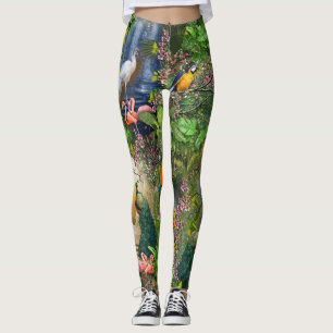 Leggings Oiseaux du paradis Répéter l'impression