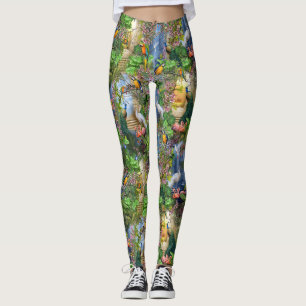 Leggings Oiseaux du paradis Répéter l'impression