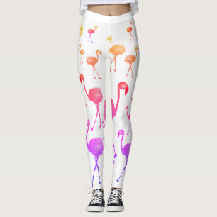 Leggings oiseaux tropicaux, guêtres de flamant