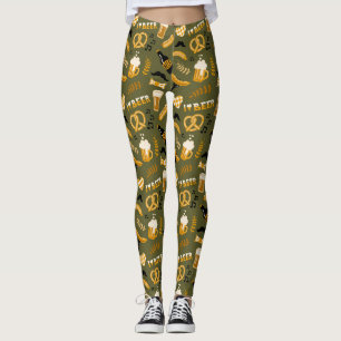 Leggings Oktoberfest Beer Food Motif sans soudure