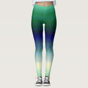 Leggings Ombre bleu vert