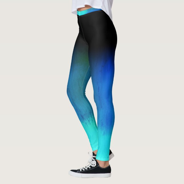 Leggings ombre de bleu fou (Gauche)