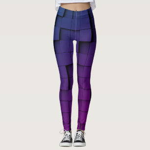 Leggings Ombre foncée géométrique Abstraite