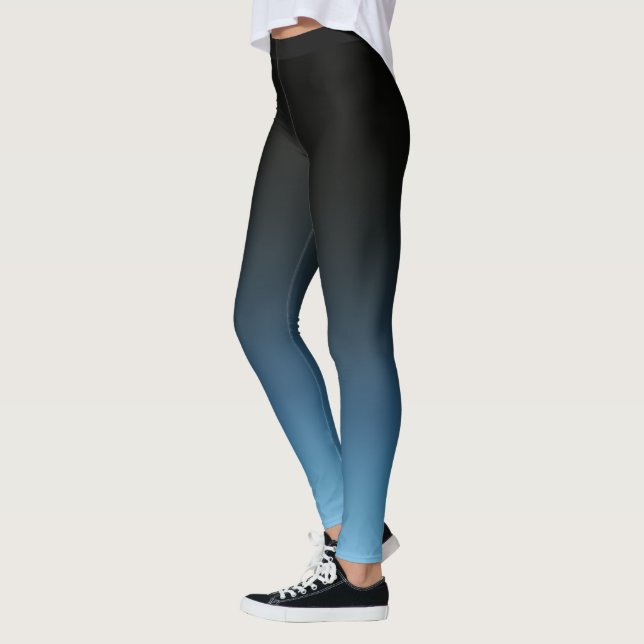 Leggings Ombre noir à bleu Dégradé (Gauche)