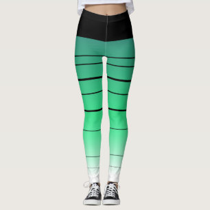 Leggings Ombre Noir Et Vert