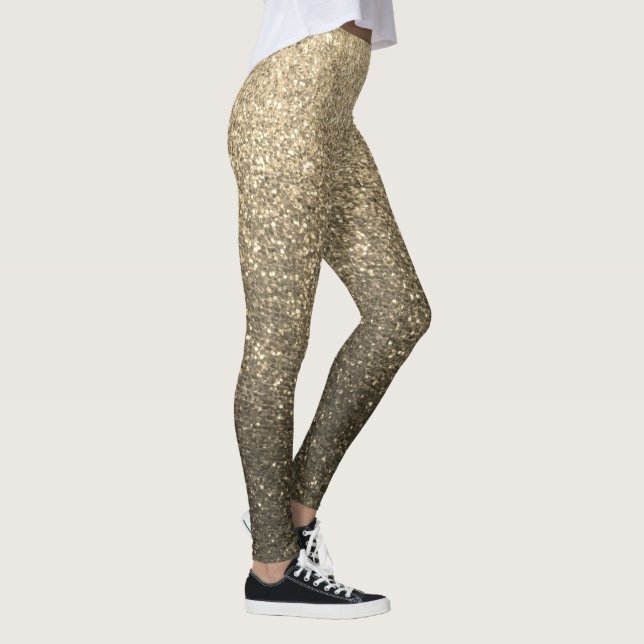 Leggings Ombre Parties scintillant or et noir Sparkles Yoga (Droite)