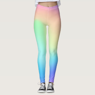 Leggings ombre rainbow gradient holographique vaporwave