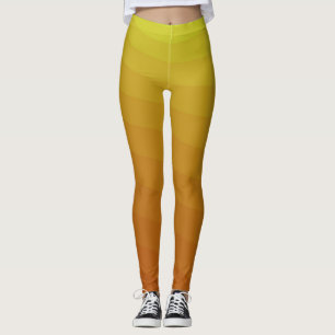 Leggings Ombre rayé jaune de la moutarde de miel
