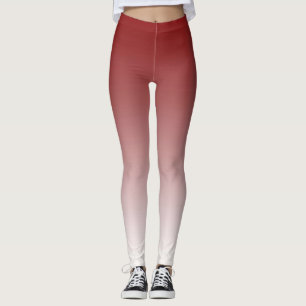 Leggings Ombre Rouge et Blanc tendance