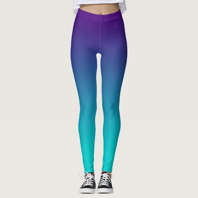 Leggings Ombre violet Turquoise (Devant)