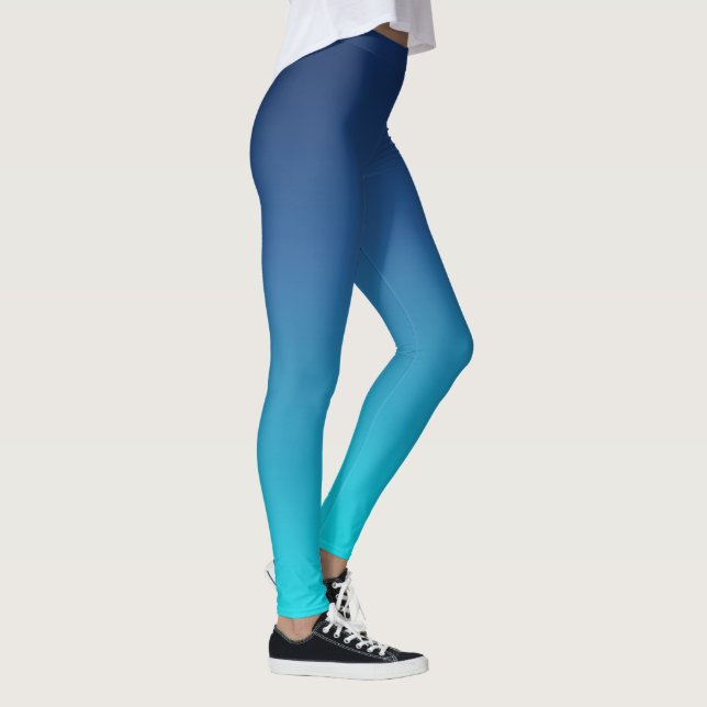 Leggings Ombre Yoga Turquoise bleu (Droite)