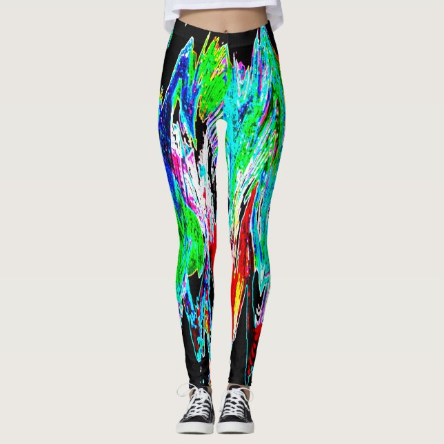 Leggings Ondes colorées (Devant)