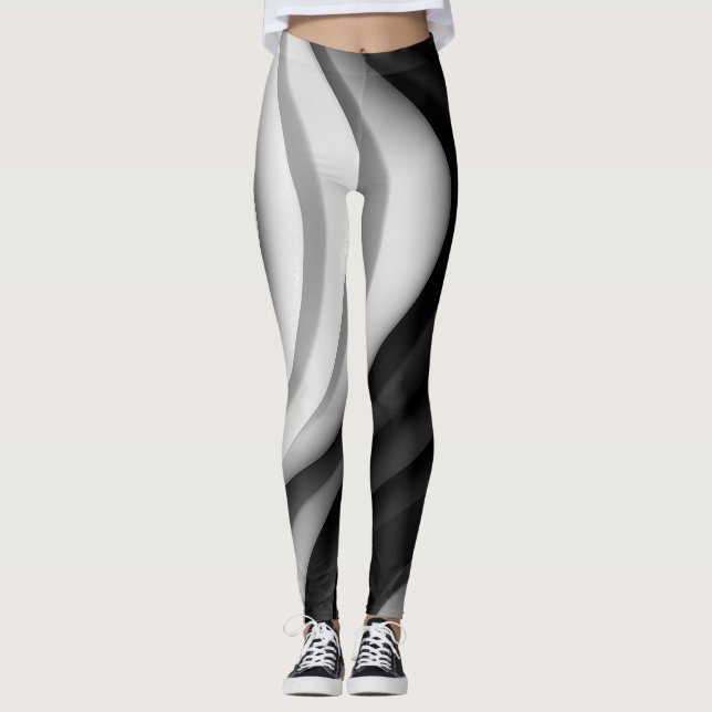 Leggings ondulés monochromatiques (Devant)