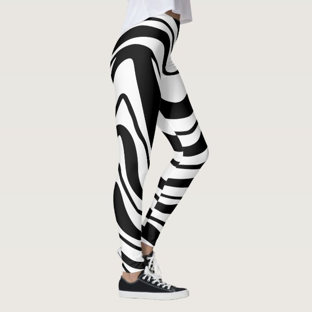 Leggings Onduleurs noir et blanc (Droite)