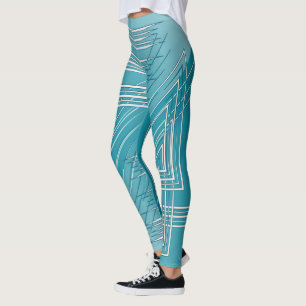 Leggings Opal Turquoise blanc