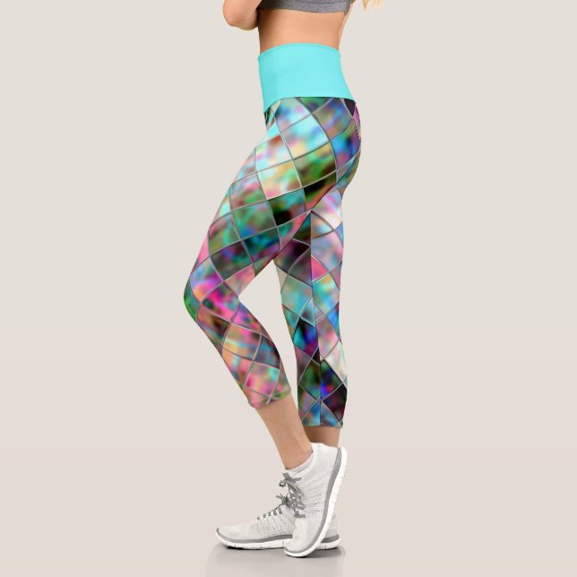 Leggings opalescents avec Motif d'art moderne (Gauche)