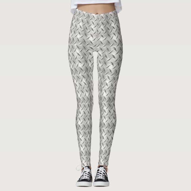 Leggings Options d'image Diamond Plate 1-8 (Devant)