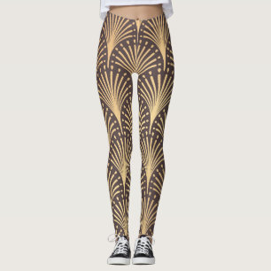 Leggings Or Art Déco : Luxe géométrique minimaliste