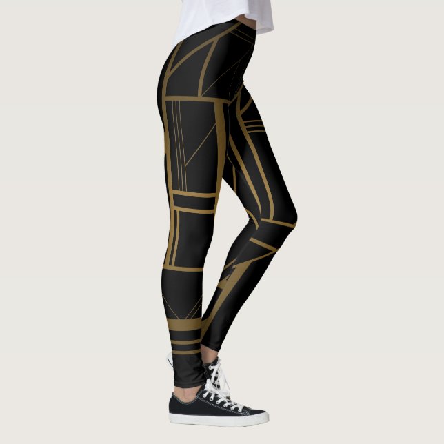 Leggings Or et guêtres noires (Droite)
