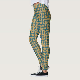 Leggings Or extérieur d'étape   de Geo et motif turquoise